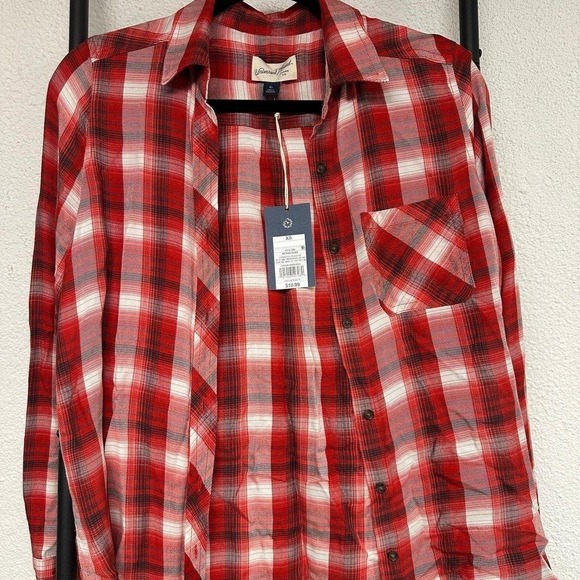 Universal Thread Tops - Red Flannel XS Oversized